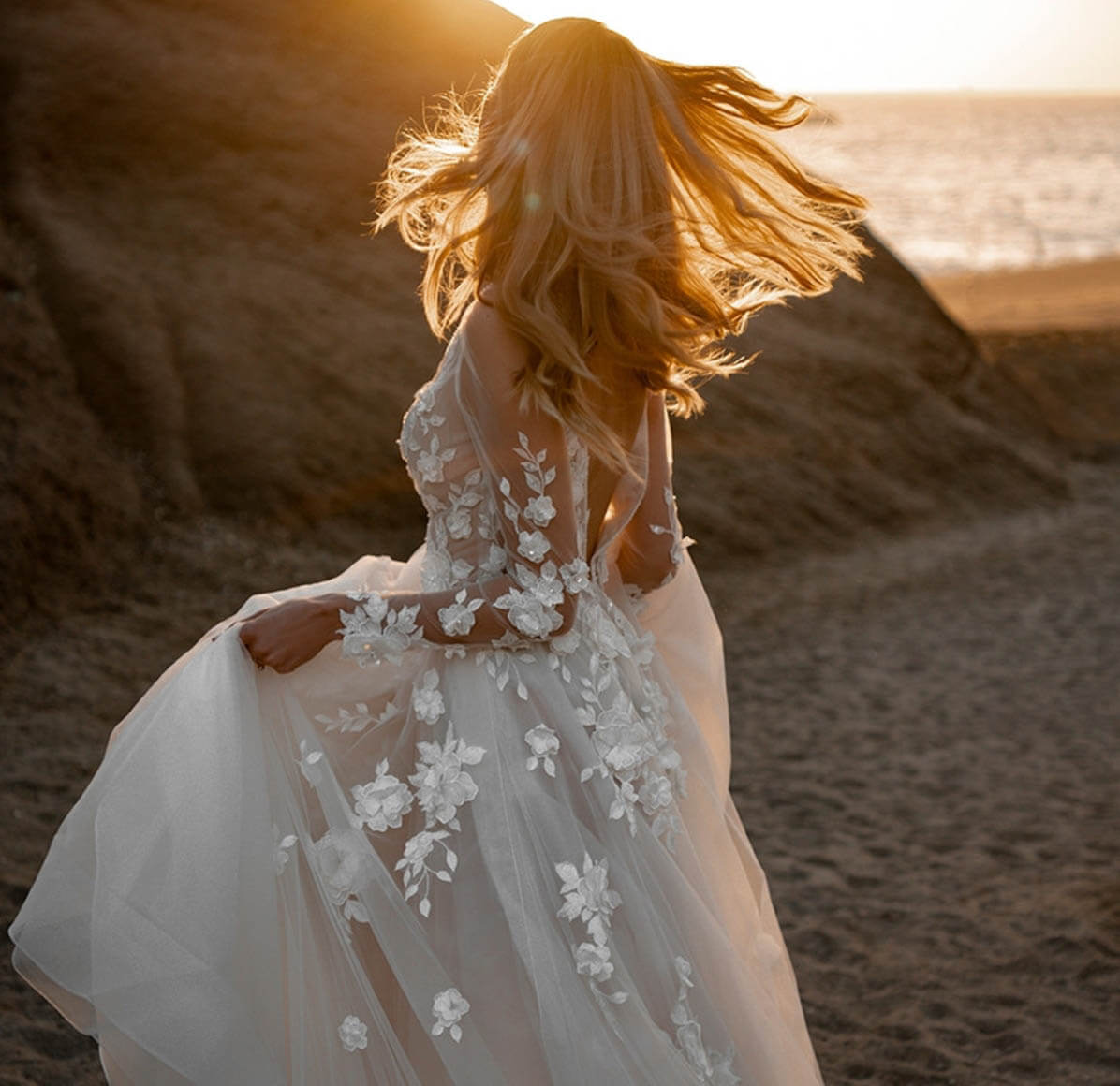 Photo of the white bridal gown