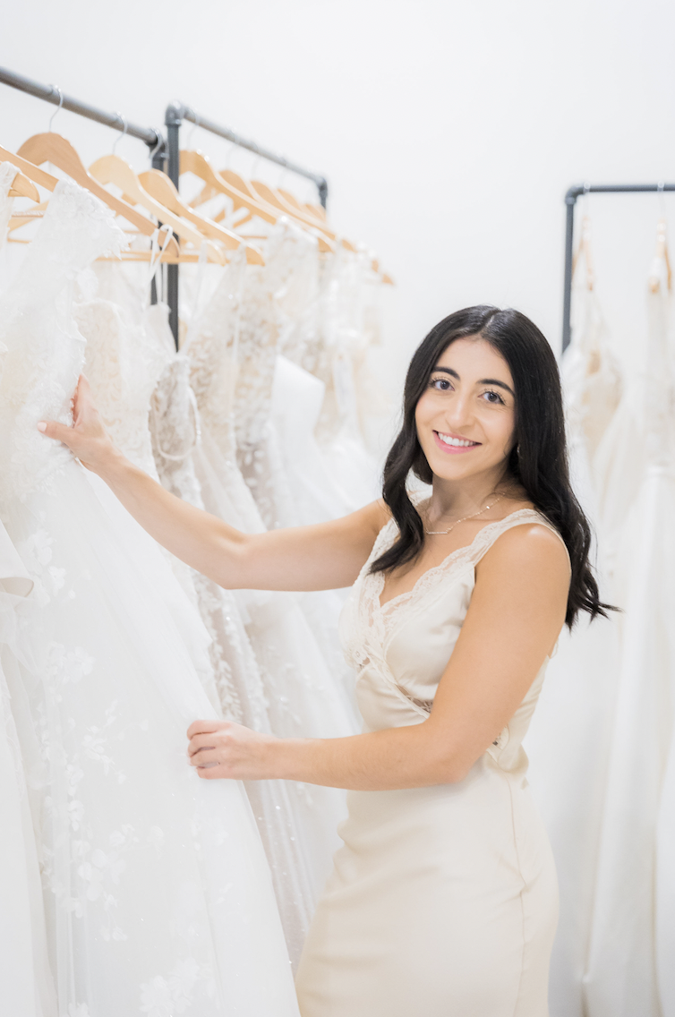 image shows jillian, stylist at lambs hill bridal boutique