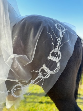Lambs Hill Veils Equestrian Veil Waltz Length #4 Ivory thumbnail