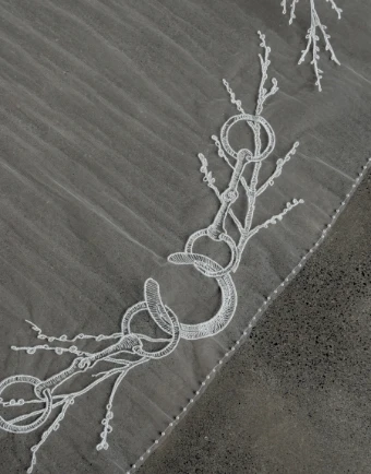 Equestrian Veils The Equestrian Signature with Pearls #8 Ivory thumbnail