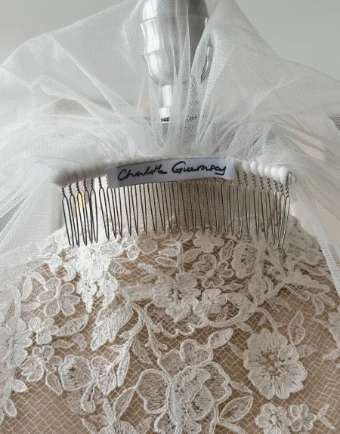 Equestrian Veils The English Reins with Snaffle Bit #6 default Ivory thumbnail