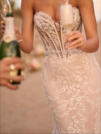 Maggie Sottero BENJIE ROYALE #1 All Ivory (gown with Ivory Illusion) Ivory over Blush (gown with Light Nude Illusion) thumbnail