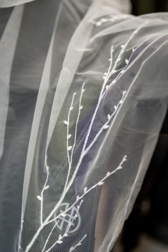 Charlotte Guernsey Equestrian Veil Cathedral Length #6 Ivory thumbnail