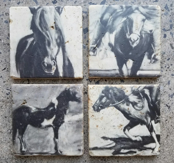 Lambs Hill Home Coasters #1 default Black/White thumbnail