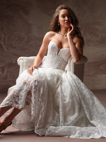 Maggie Sottero ZAHIA #3 All Ivory (gown with Ivory Illusion) thumbnail