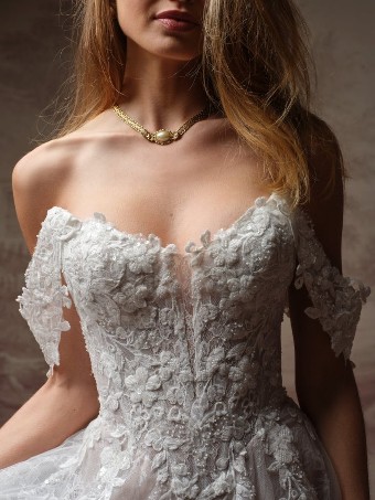 Sottero and Midgley HADLEY #1 All Ivory (gown with Ivory Illusion) thumbnail