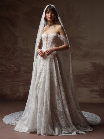 Sottero and Midgley KEEVA #4 default Ivory over Pearl (gown with Light Nude Illusion) thumbnail
