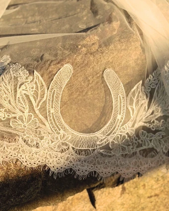Charlotte Guernsey The Fingertip Horseshoe Wildflower with Lace #3 thumbnail