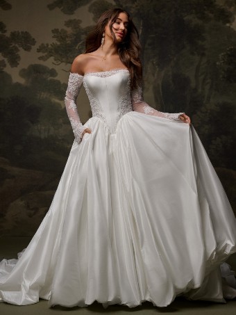 Maggie Sottero ELLIOT #0 default All Ivory (gown with Ivory Illusion) thumbnail